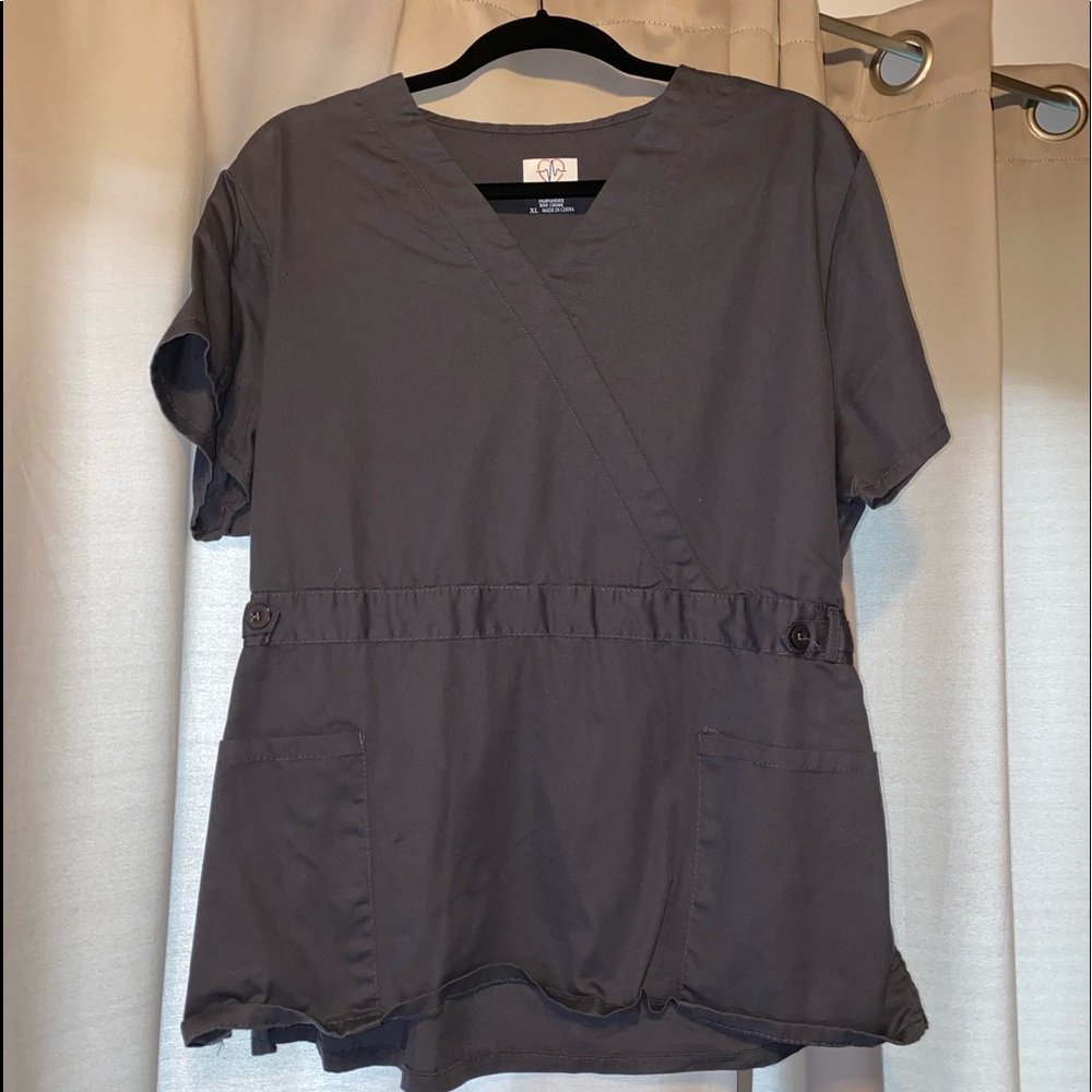 Gray Scrub Top